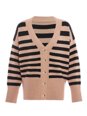Foto van product BLONDA Gebreid vest beige / zwart