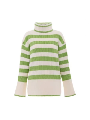 Foto van product BLONDA Trui groen / wolwit