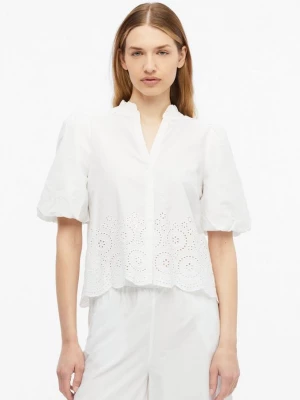 Foto van product Blouse met eyeletborduursel en ballonmouwen s.Oliver wit