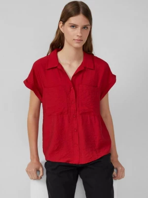 Foto van product Blouse van een gestructureerde viscosemix met opgestikte zak s.Oliver rood