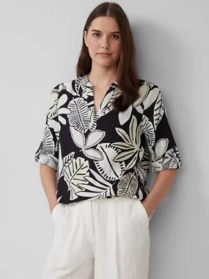 Foto van product Blouse van een linnenmix met 3 / 4-mouwen s.Oliver zwart