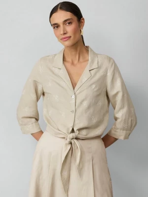 Foto van product Blouse van een linnenmix met bijenborduursel s.Oliver beżowy