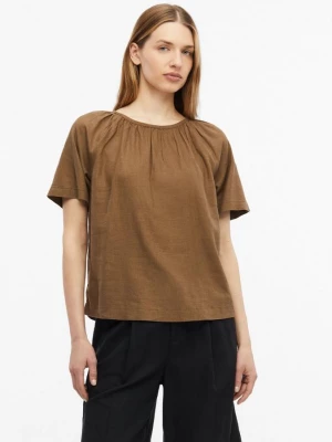 Foto van product Blouse van linnenmix met strikdetail op de rug s.Oliver bruin