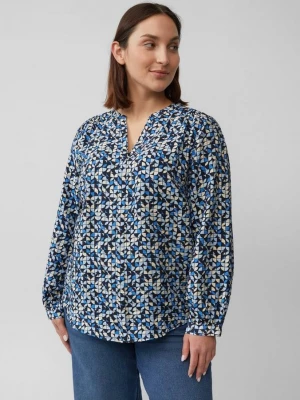 Foto van product Blouse van viscosemix met structuur en plooitjes s.Oliver blauw