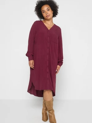 Foto van product Blousejurk ONLY Carmakoma bordeauxrood