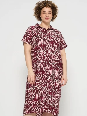 Foto van product Blousejurk ONLY Carmakoma bordeauxrood