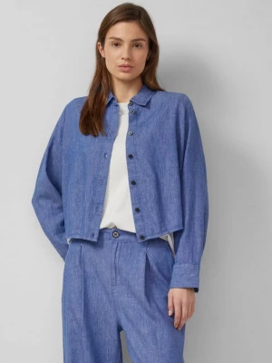 Foto van product Blouseshirt van linnenmix met strikdetail s.Oliver blauw