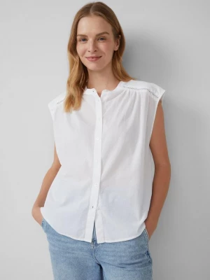 Foto van product Blousetop met plooitjes en kanten detail s.Oliver wit