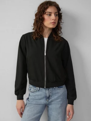 Foto van product blouson met opstaande kraag en geribde manchetten QS zwart