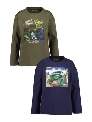 Foto van product BLUE SEVEN Shirt donkerblauw / kaki / limoen / wit