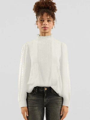 Foto van product Bluse met pofmouwen en ruches in regular fit QS crème