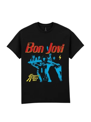 Foto van product Bon Jovi Shirt 'Bon Jovi Slippery When Wet T-Shirt' zwart