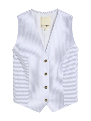 Foto van product bonprix Gilet lichtblauw / wit