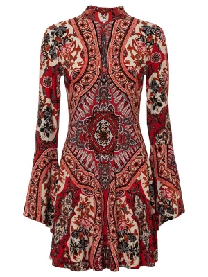 Foto van product bonprix Jurk lichtbeige / bloedrood / zwart
