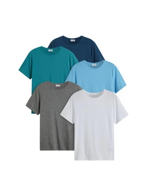 Foto van product bonprix Shirt navy / lichtblauw / grijs gemêleerd / petrol / wit