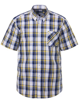 Foto van product Boston Park Overhemd blauw gemêleerd / geel