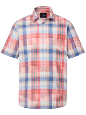Foto van product Boston Park Overhemd blauw / koraal / wit