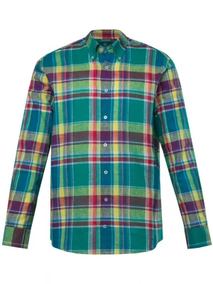 Foto van product Boston Park Overhemd geel / groen / donkerroze