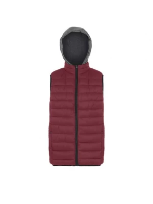 Foto van product boundry Bodywarmer grijs gemêleerd / donkerrood / zwart