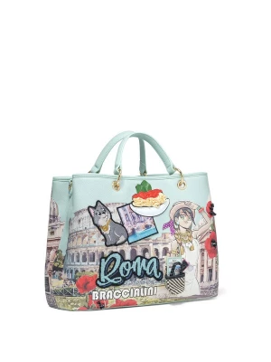 Foto van product Braccialini Handtas 'Aretusa' hemelsblauw / geel / rood / zwart