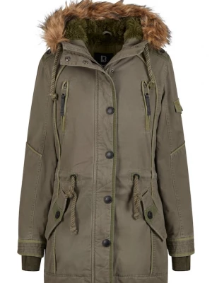 Foto van product Brandit Winterparka 'Emma' karamel / olijfgroen