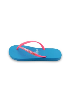 Foto van product Brasileras Teenslipper 'Neon' lichtblauw / pink / wit