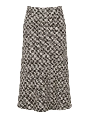 Foto van product BRAVE SOUL Rok donkerbruin / grijs / wit