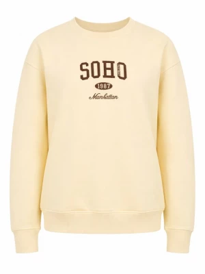 Foto van product BRAVE SOUL Sweatshirt 'Soho' bruin / pasteelgeel
