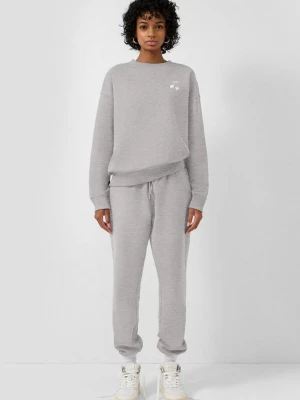 Foto van product Broek in zachte sweatstof met elastische band en vetersluiting QS grijs