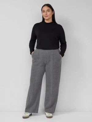 Foto van product Broek met elastische band, wijde pijpen en zachte sweatstof s.Oliver grijs