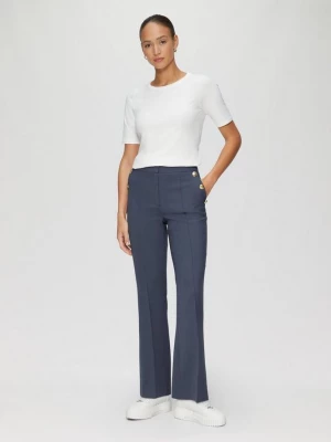 Foto van product Broek met hoge tailleband en sierknopen s.Oliver blauw