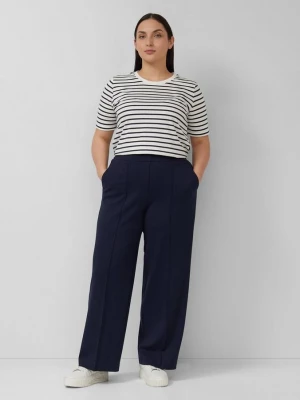Foto van product Broek met wijde pijpen en bies s.Oliver blauw