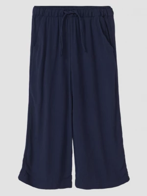 Foto van product Broek met wijde pijpen en elastische band van crinkled viscose s.Oliver blauw