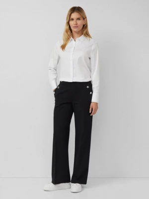 Foto van product Broek met wijde pijpen en elastische tailleband s.Oliver zwart