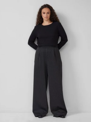 Foto van product Broek met wijde pijpen in interlock jersey QS zwart