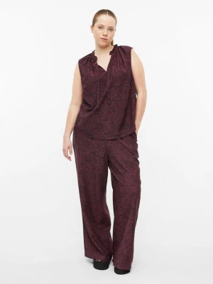 Foto van product Broek met wijde pijpen in viscosemix QS roze