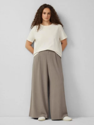 Foto van product Broek met wijde pijpen QS bruin