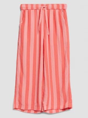 Foto van product Broek met wijde pijpen van crinkle viscose s.Oliver roze