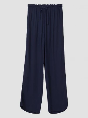 Foto van product Broek met wijde pijpen van crinkled viscose s.Oliver blauw
