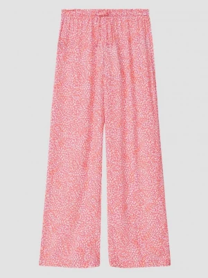 Foto van product Broek met wijde pijpen van crinkled viscose s.Oliver wit