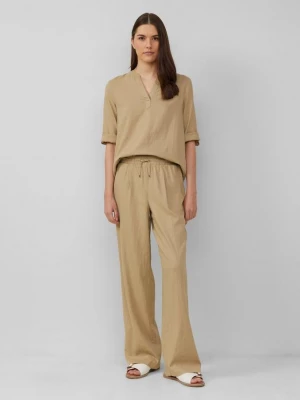 Foto van product Broek met wijde pijpen van een linnenmix s.Oliver bruin