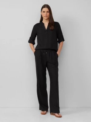 Foto van product Broek met wijde pijpen van een linnenmix s.Oliver zwart