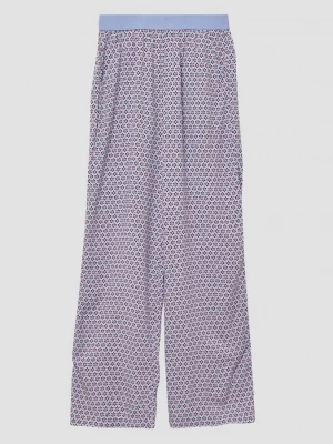 Foto van product Broek met wijde pijpen van viscose in een loose fit s.Oliver wit