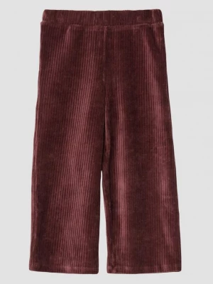Foto van product Broek met wijde pijpen van zacht ribfluweel met elastische tailleband s.Oliver rood