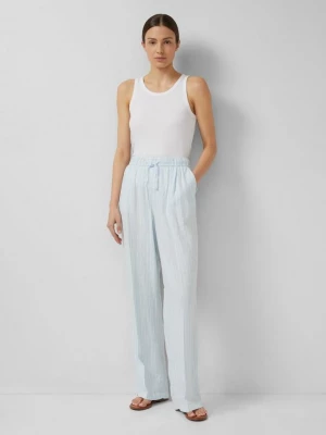 Foto van product Broek van linnenmix met elastische tailleband s.Oliver blauw