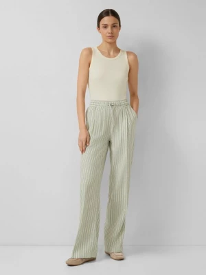 Foto van product Broek van linnenmix met elastische tailleband s.Oliver olijfgroen