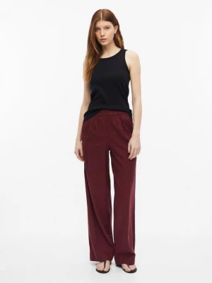 Foto van product Broek van linnenmix met elastische tailleband s.Oliver rood