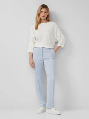 Foto van product Broek van viscosemix met hoge taille en rechte pijpen s.Oliver blauw