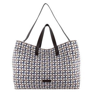 Foto van product bugatti Shopper 'Finn' marine / donkerbruin / wit