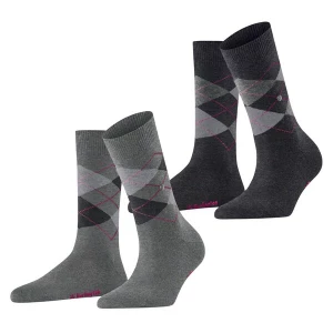 Foto van product BURLINGTON Sokken lichtgrijs / grijs gemêleerd / rosa / zwart
